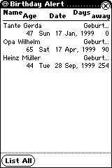 Birthday Alert Bsp.1